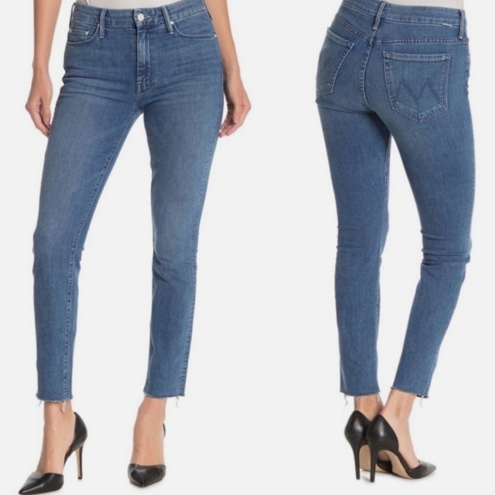 MOTHER Denim The Looker Ankle Fray Jeans | Chain of Destiny | Size 28